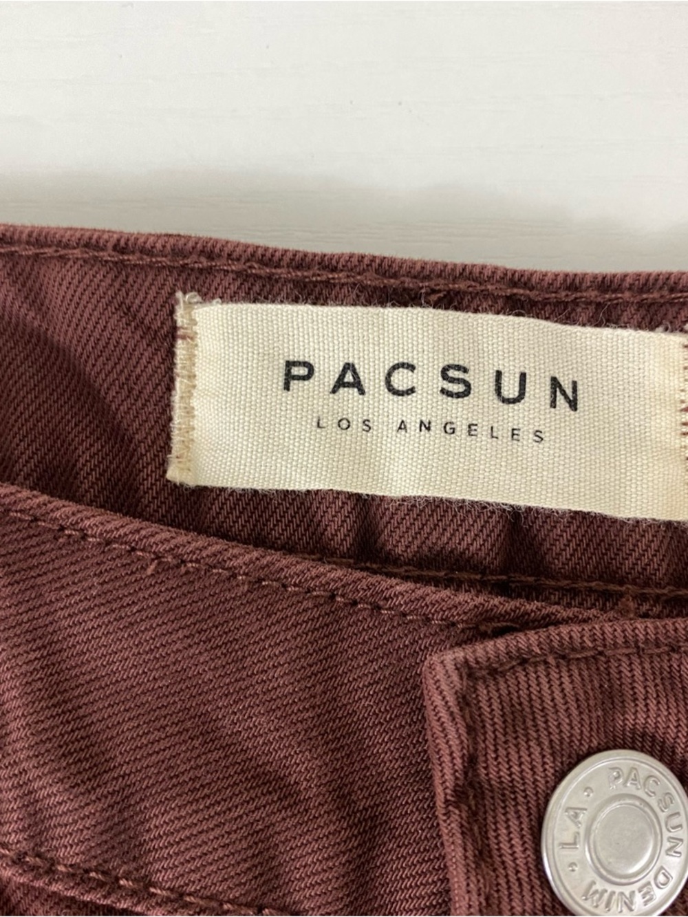 PacSun Womens Crop Mom Jeans Size 28" High Rise Straight Leg Denim Y2K Raisin - Picture 3 of 14